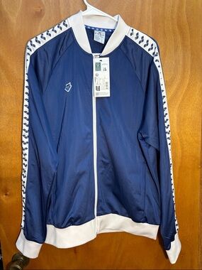 Arena Relax IV Team Jacket Navy w/ White Trim